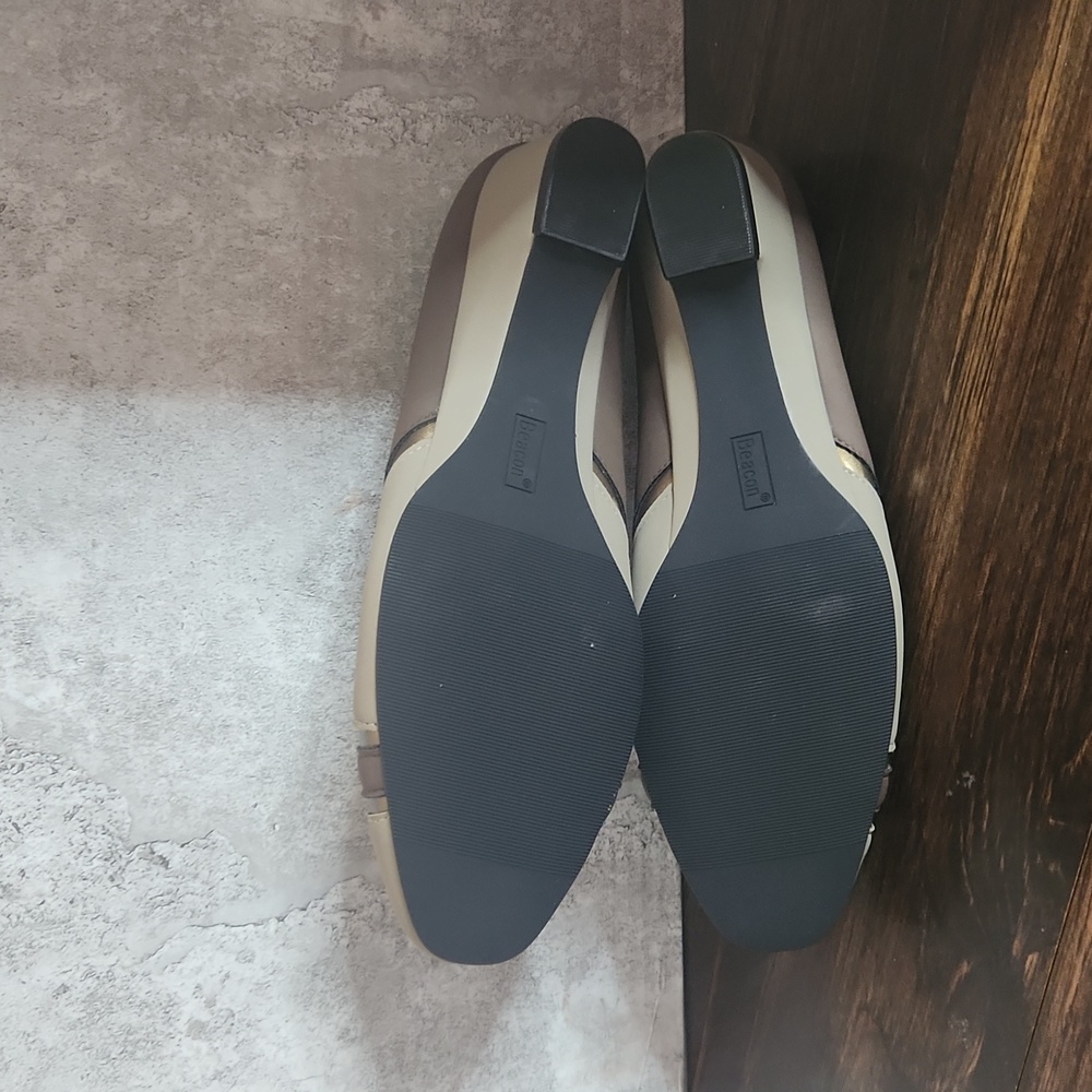Beacon Comfort Well Women's Wedge Pump Heels, Beige 9M - Picture 9 of 9
